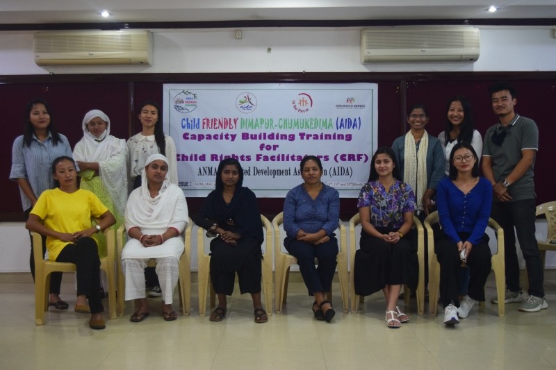 Child Friendly Dimapur (AIDA) organized three-day capacity  building  training for the  Child Rights Facilitators on March 18, 19 and 25 at AIDA Conference Hall, DonBosco Campus, Dimapur. Child Rights Facilitators (CRF) from Zeliangrong, K Sachu, Kashiram, Signal Angami, Veterinary, and Neisatuo and Chümoukedima attended the programme. The resource persons stressed on different topics such as: the art of negotiating with children, dream of Child Friendly Dimapur-Chümoukedima, roles and responsibilities of CRFs, appreciating uniqueness of the individual, facilitation skills, problem solving skills, basic rights of the children, AIDA’s Child Protection Policy, principles and values of child protection work. (Photo Courtesy: AIDA)